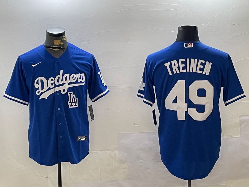 Men Los Angeles Dodgers 49 Treinen Blue Game 2024 Nike MLB Jersey style 25